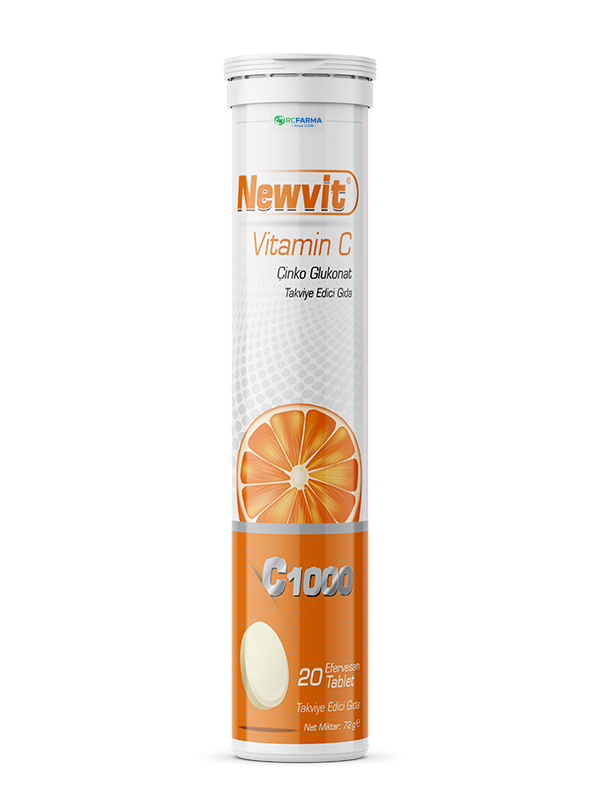 Newvit Vitamin C. Çinko Efervesan 20 Tablet